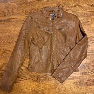 Brown pleather jacket